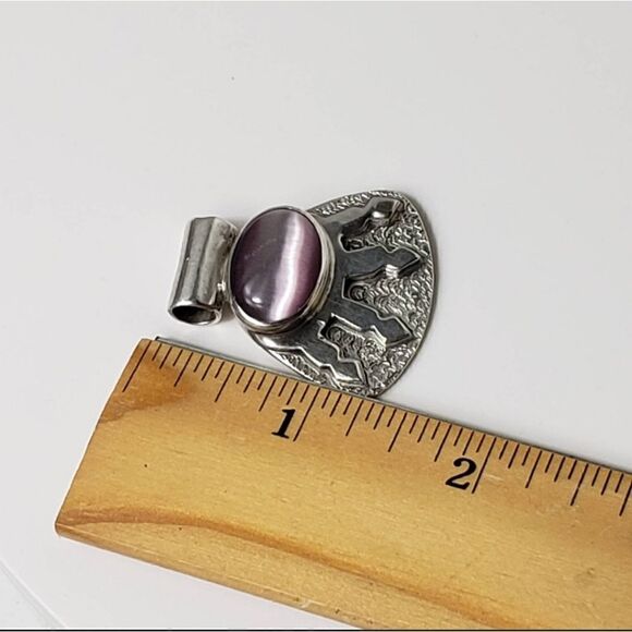 ARTISAN MEXICO 925 Silver Cat's Eye Pendant Jewelry - Picture 5 of 7